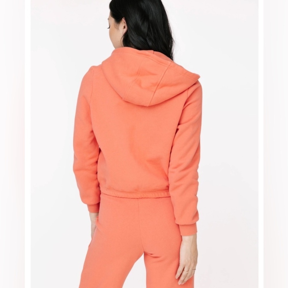 SMASH + TESS Set of Ava Zip Up Hoodie & Wide Leg Pant size 2XS - Burnt Sienna - Picture 4 of 17